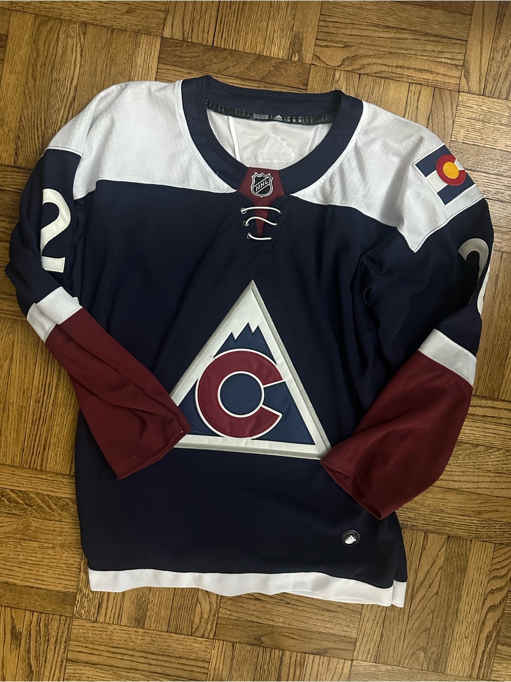 Adidas Colorado Avalanche Miles Wood #28 Alternate Jersey Size 50 NWOT